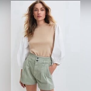 Veronica Beard new with tags Steffi Mixed Media Pullover, size S, Oatmeal: $160